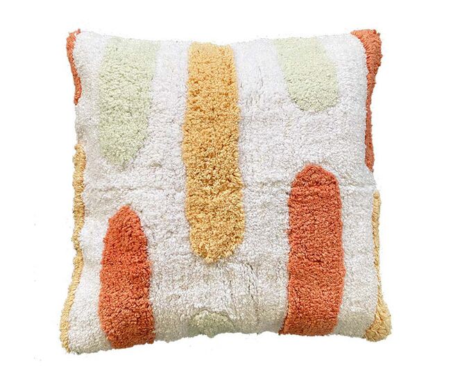 Funda de cojín de algodón jarawa 45x45 multicolor