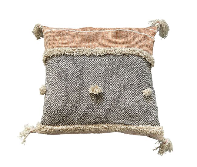 Funda de cojín de algodón pima 45x45 terracotta