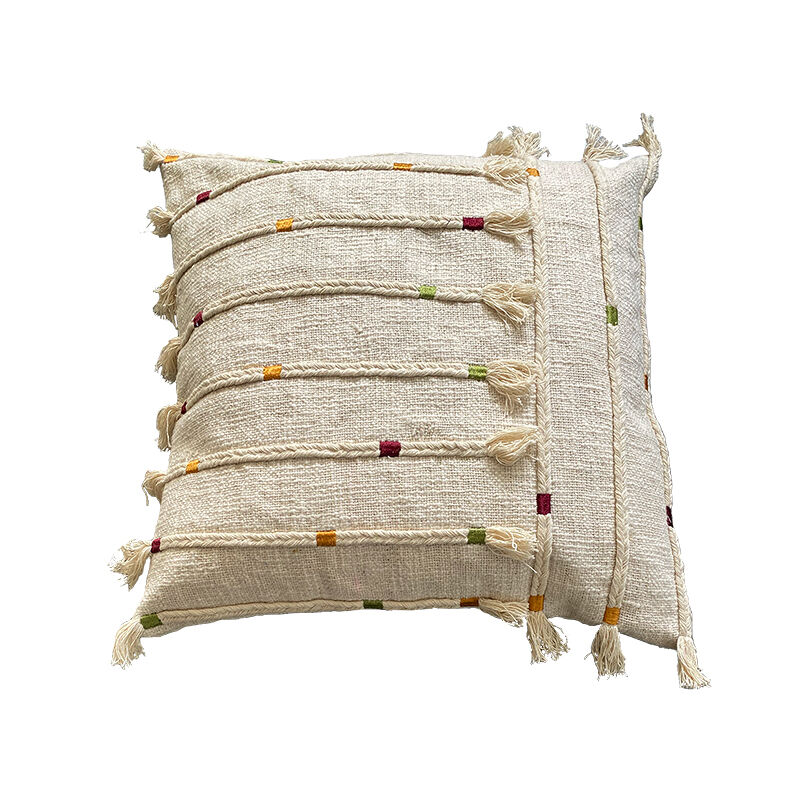 Funda de cojín de algodón hupa 45x45 natural