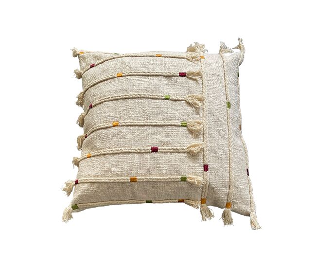 Funda de cojín de algodón hupa 45x45 natural