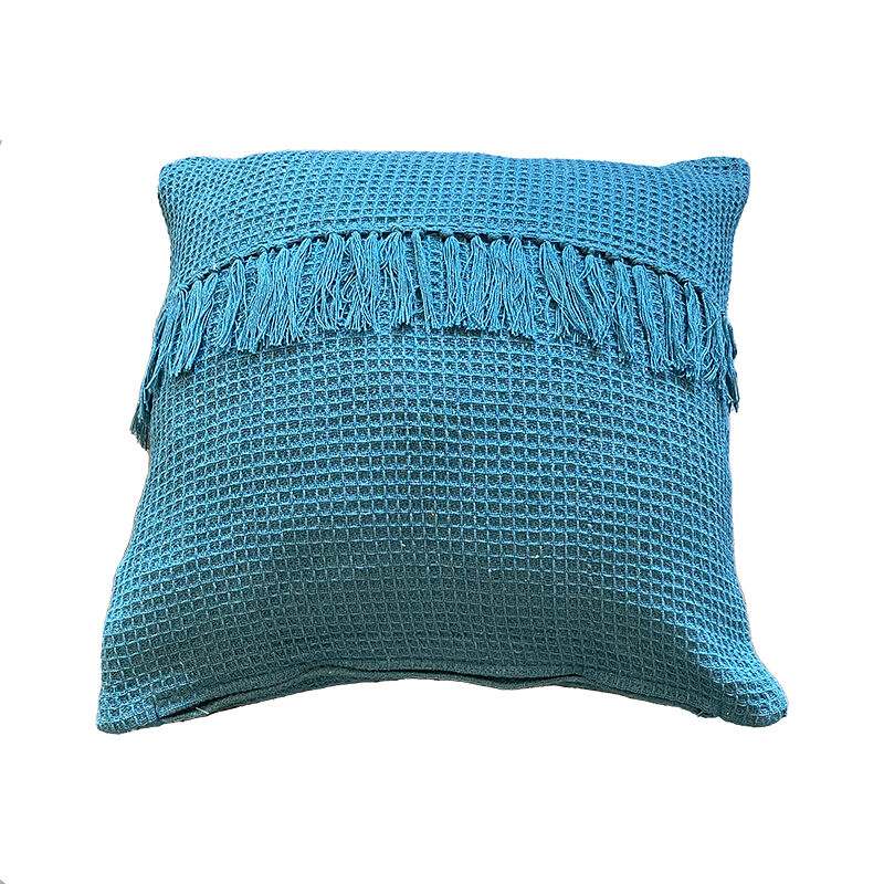 Funda de cojín de algodón tawa 45x45 azul