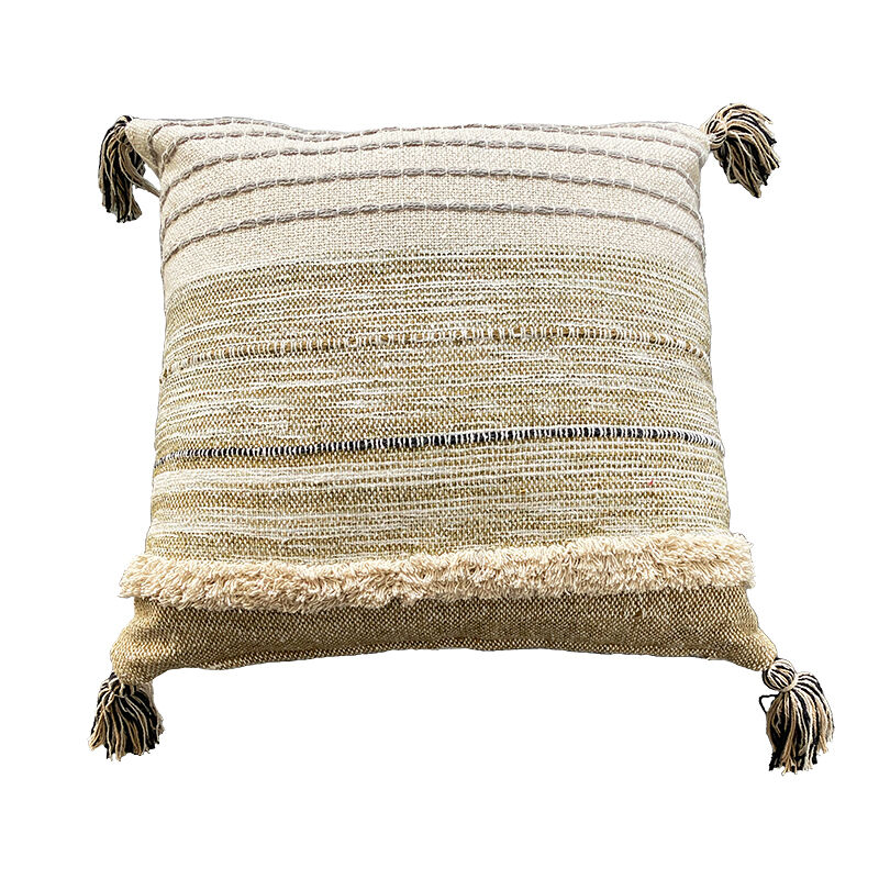 Funda de cojín de algodón indy 45x45 marrón