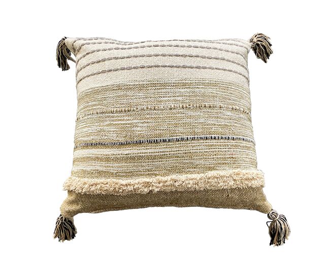 Funda de cojín de algodón indy 45x45 marrón