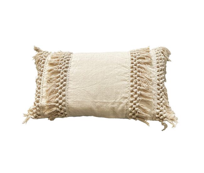 Funda de cojín de algodón kimsa 30x50 natural