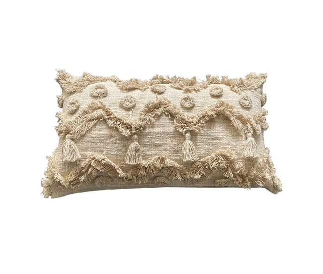 Funda de cojín de algodón imapa 30x50 natural