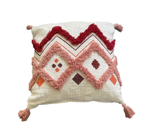 Funda de cojín de algodón hopi 45x45 rojo