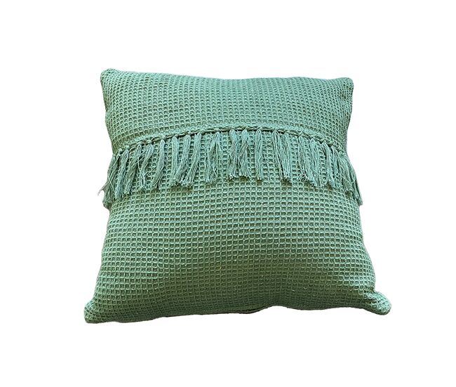 Funda de cojín de algodón tawa 45x45 verde