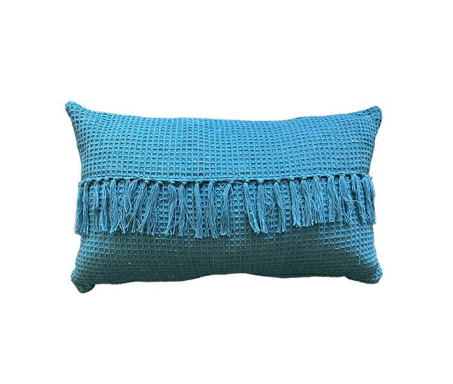 Funda de cojín de algodón tawa 30x50 azul