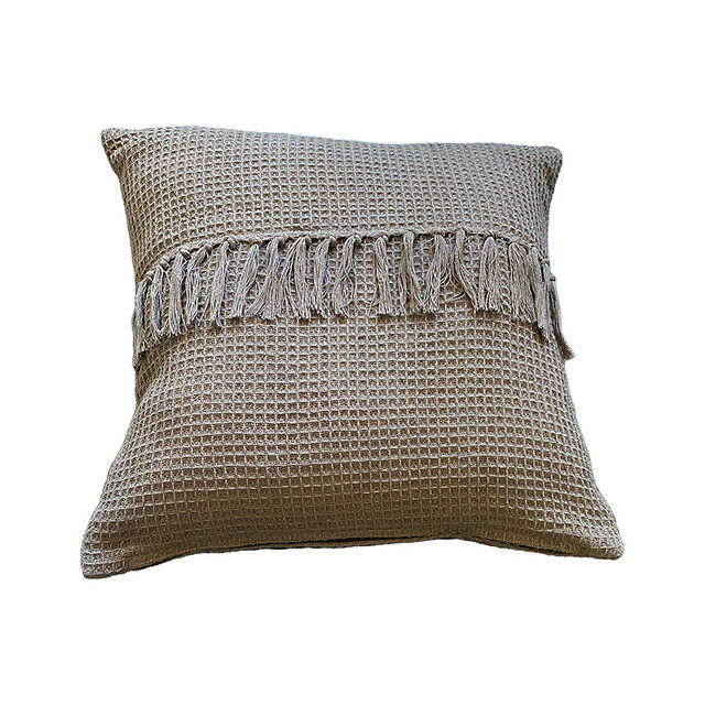 Funda de cojín de algodón tawa 45x45 gris
