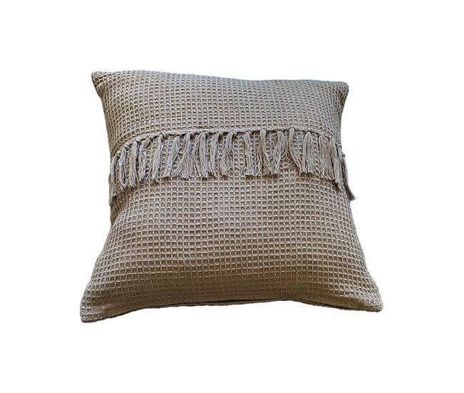 Funda de cojín de algodón tawa 45x45 gris