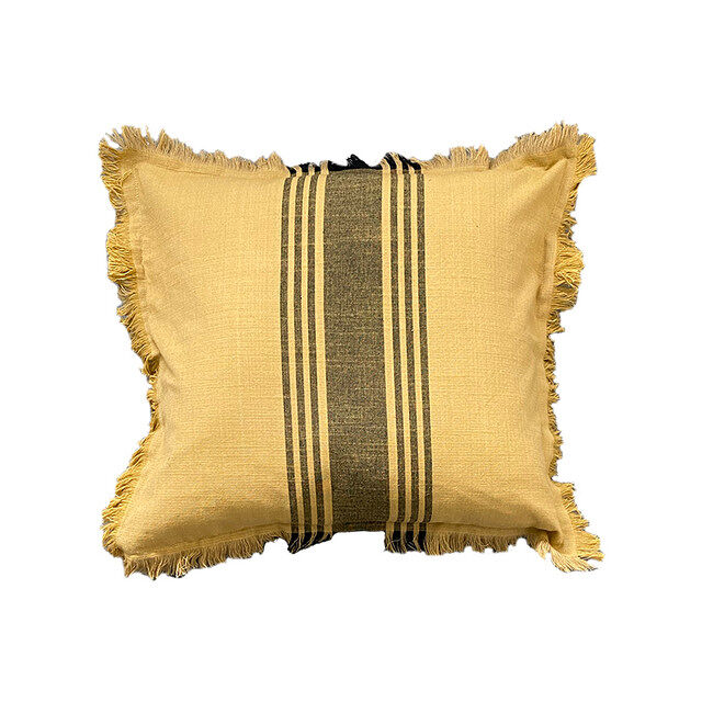 Funda de cojín de algodón kila 45x45 mostaza