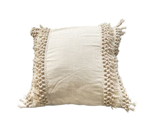 Funda de cojín de algodón kimsa 45x45 natural