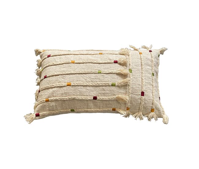 Funda de cojín de algodón hupa 30x50 natural