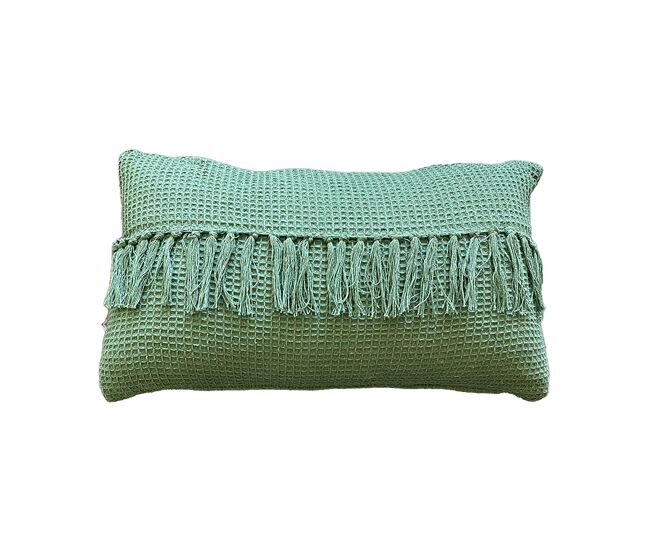 Funda de cojín de algodón tawa 30x50 verde