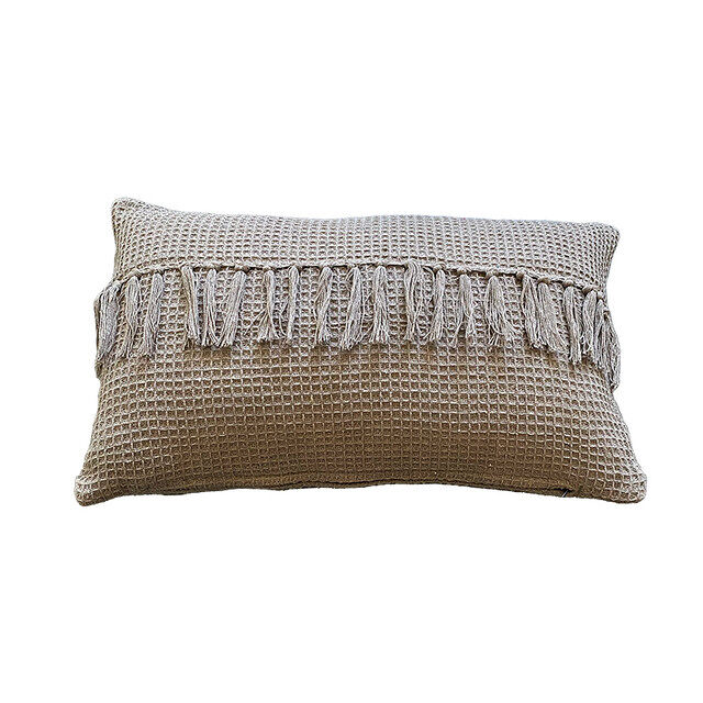 Funda de cojín de algodón tawa 30x50 gris