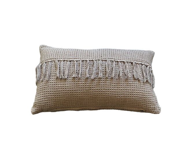 Funda de cojín de algodón tawa 30x50 gris