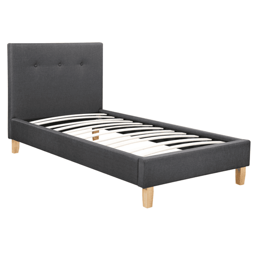 Cama Elise - 90 x 190 cm - Cinza escuro -