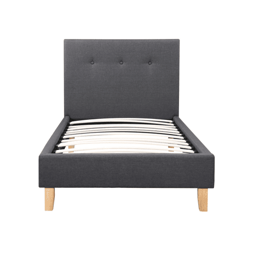 Cama Elise - 90 x 190 cm - Cinza escuro -