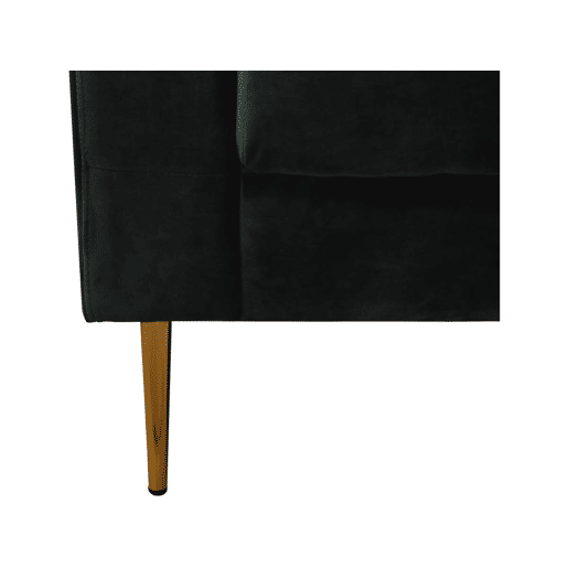 Sofá fixo de veludo Bruce - 196 x 76 x 82 cm - 3 lugares - Verde escuro