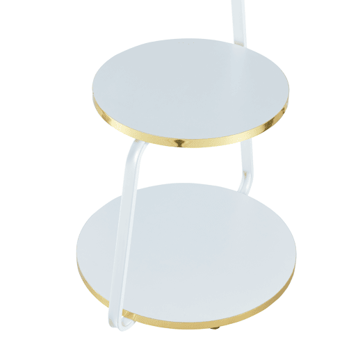 Mesa de apoio Sipoo metalaglomerado 74x46x37 cm branco  dourado en.casa
