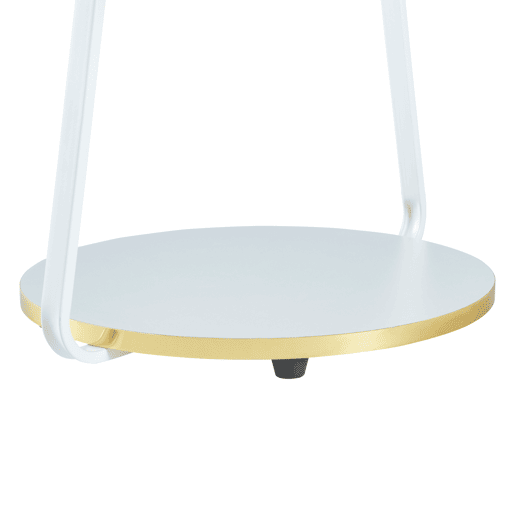 Mesa de apoio Sipoo metalaglomerado 74x46x37 cm branco  dourado en.casa