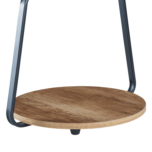 Mesa de apoio Sipoo 3 níveis metalaglomerado 74 x 46 x 37 cm nogueira  efeito mármore preto en.casa