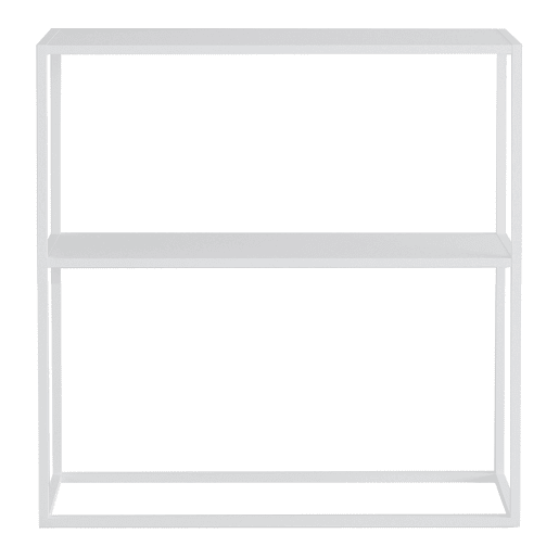 Mesa de consola Strömstad em aço 80 x 80 x 26 cm - em branco mate en.casa