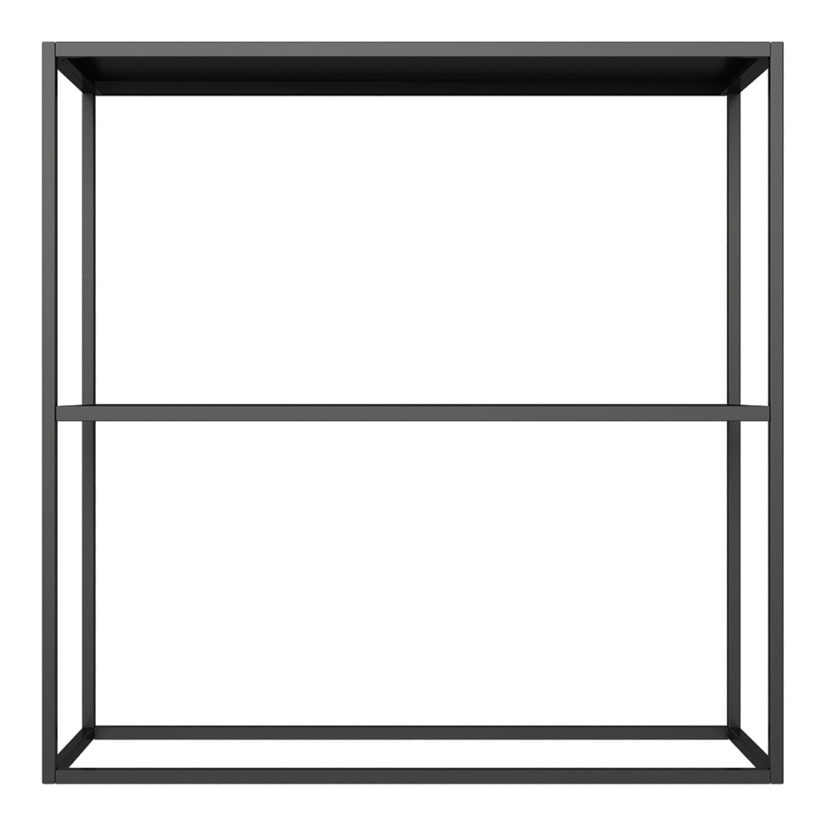 Mesa consola strömstad acero 80 x 80 x 26 cm - negro mate [en.casa]