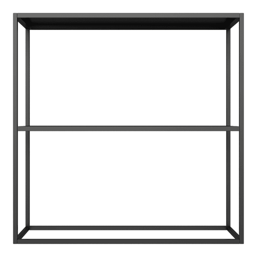 Mesa de consola Strömstad aço 80 x 80 x 26 cm - preto mate en.casa