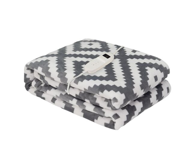 Manta electrica textil color gris serie bienestar 120cm