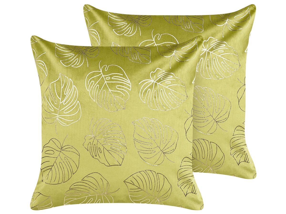 Beliani Cojín decorativo DELICIOSA 45x45 Verde