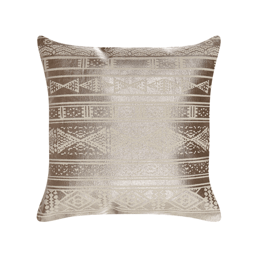 Almofada decorativa OUJDA Algodão 50 x 50 cm Rosa-dourado Padrão geométrico