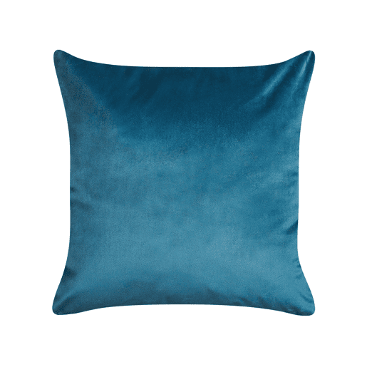 Conjunto de 2 almofadas decorativas DELICIOSA Veludo 45 x 45 cm Azul Padrão de plantas