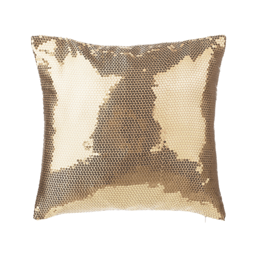 Conjunto de 2 almofadas decorativas ASTER 45 x 45 cm Dourado Sólido
