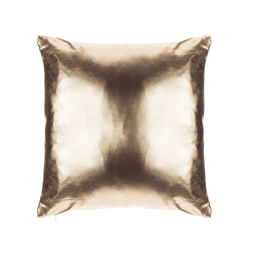 Conjunto de 2 almofadas decorativas ASTER 45 x 45 cm Dourado Sólido