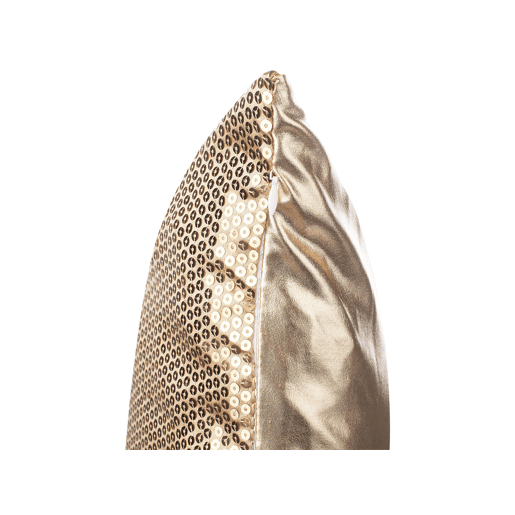 Conjunto de 2 almofadas decorativas ASTER 45 x 45 cm Dourado Sólido