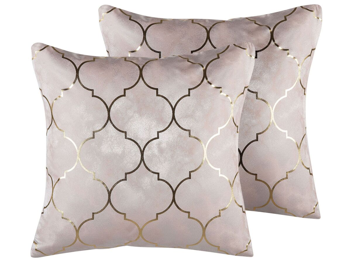 Beliani Cojín decorativo ALYSSUM 45x45 Rosa