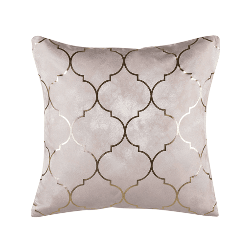 Conjunto de 2 almofadas decorativas ALYSSUM 45 x 45 cm Rosa Padrão em treliça