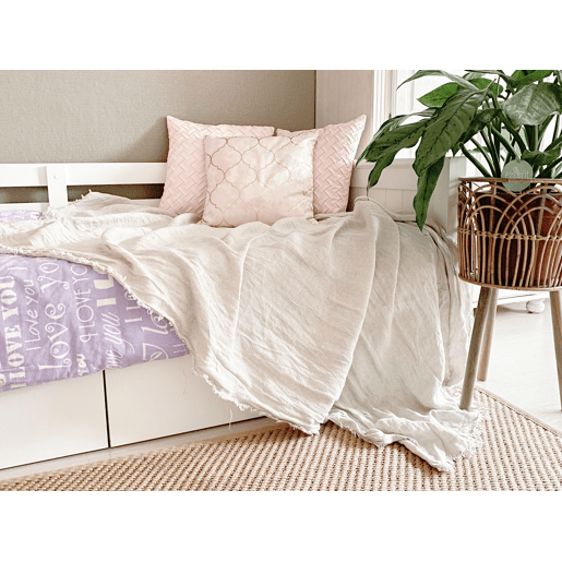 Conjunto de 2 almofadas decorativas ALYSSUM 45 x 45 cm Rosa Padrão em treliça