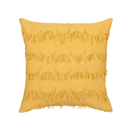 Conjunto de 2 almofadas decorativas AGASTACHE 45 x 45 cm Amarelo Padrão geométrico