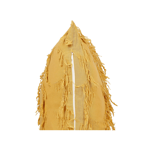Conjunto de 2 almofadas decorativas AGASTACHE 45 x 45 cm Amarelo Padrão geométrico