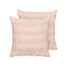 Conjunto de 2 almofadas decorativas AGASTACHE 45 x 45 cm Rosa Padrão geométrico