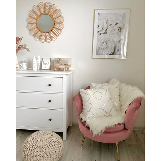 Conjunto de 2 almofadas decorativas ALYSSUM Algodão 45 x 45 cm Branco Padrão em treliça