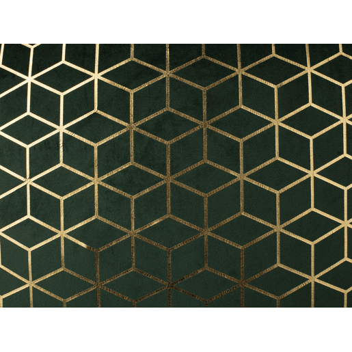 Conjunto de 2 almofadas decorativas CELOSIA Veludo 45 x 45 cm Verde escuro Padrão geométrico