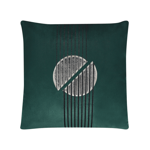Conjunto de 2 almofadas decorativas CEROPEGIA Veludo 45 x 45 cm Verde esmeralda Padrão geométrico