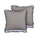 Beliani Cojín decorativo CARPINUS 45x45 Beliani Cojín decorativo CARPINUS 45x45 Gris