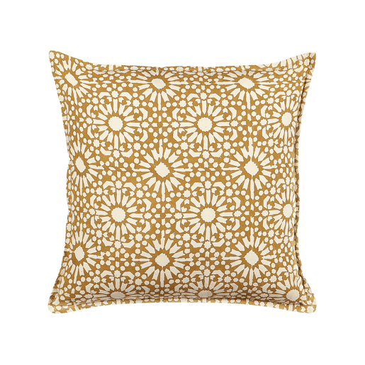 Almofada decorativa CEIBA Algodão 45 x 45 cm Creme Padrão geométrico
