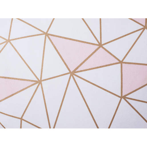 Conjunto de 2 almofadas decorativas CLARKIA Algodão 45 x 45 cm Rosa Padrão geométrico
