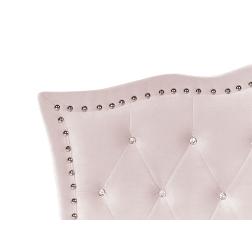 Cama baú Veludo METZ 90 x 200 cm Rosa pastel