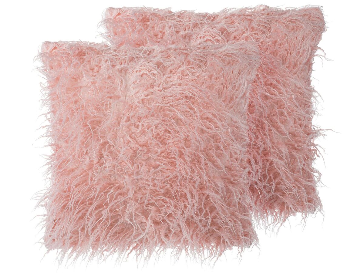 Beliani Cojín decorativo DAISY 45x45 Rosa